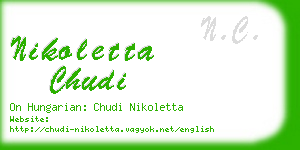 nikoletta chudi business card